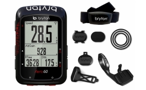 BRYTON AERO 60T GPS komputer szett (HRM+SPD+CAD+Aero mount)