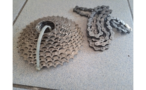 Shimano HG400 FOGASKOSZORÚ+sram pg951 lánc használt